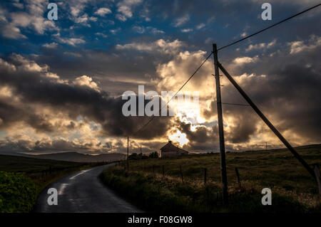 Alten nationalen Schule am Crowlar oder Crove nahe Ardara, County Donegal, Irland Stockfoto