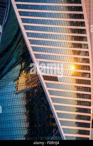 Moskau-Business-Center bei Sonnenaufgang Stockfoto