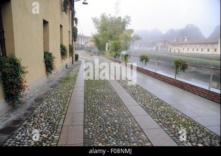Cassinetta di Lugagnano typischen kleinen Dorf in der Nähe von Mailand (Lombardei, Italien), Villa Visconti-Castiglioni-Maineri Stockfoto
