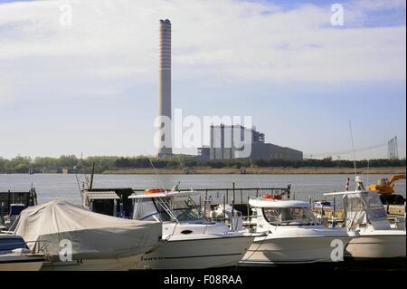 Italien, ENEL thermoelektrische Anlage in Porto Tolle, im Delta des Po Stockfoto