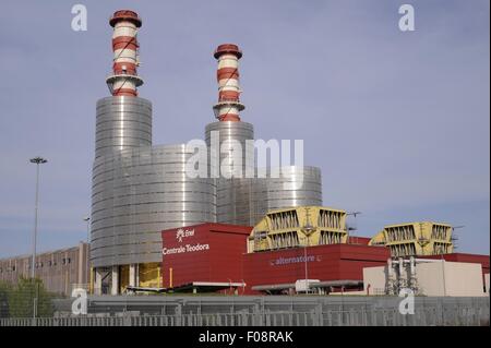 ENEL Kraftwerk - Teodora-, angeheizt durch Methangas in Ravenna - Porto Corsini (Italien) Stockfoto