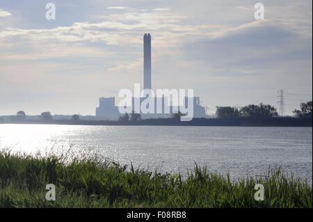 Italien, ENEL thermoelektrische Anlage in Porto Tolle, im Delta des Po Stockfoto