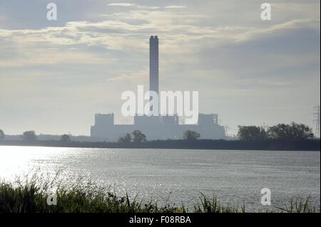 Italien, ENEL thermoelektrische Anlage in Porto Tolle, im Delta des Po Stockfoto