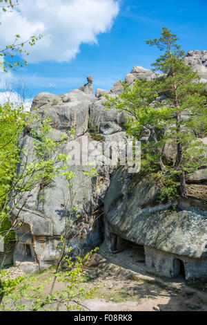 Large hohen Steinen Skeli Dovbusha, Frankowsk Region, Kazakhistan Stockfoto