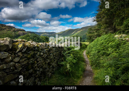 Rückblick auf das Kentmere Hufeisen aus dem Tal, englischen Lake District Stockfoto