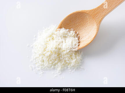 Ungesüßte Kokosraspeln Trockenfleisch Stockfoto