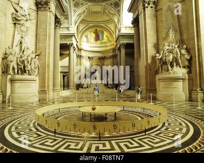 Foucault Pendel im Pantheon in Paris, Frankreich Stockfoto