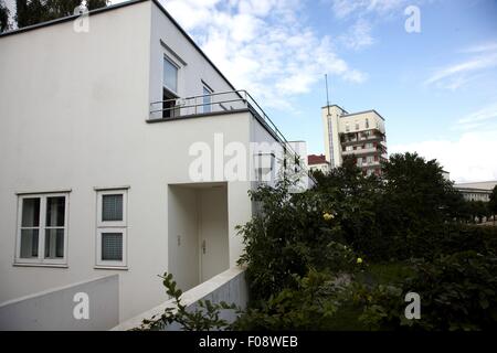 Weißenhofsiedlung mit Garten in Stuttgart, Deutschland Stockfoto