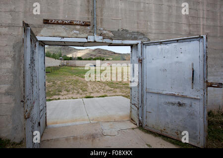 Rawlins, Wyoming - Übung-Hof an der ehemaligen Wyoming State Penitentiary, die im Jahr 1981 geschlossen. Stockfoto