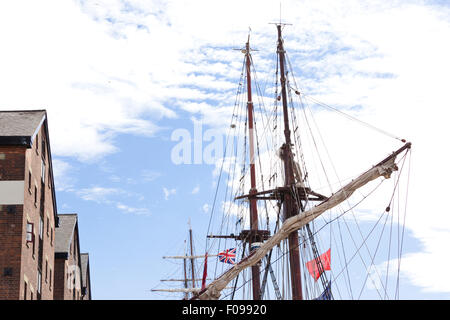 Das Gloucester Tall Ships Festival 2015 in Gloucester Docks UK Stockfoto