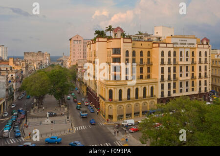 Horizontale Luftbild Straße in Havanna, Kuba. Stockfoto