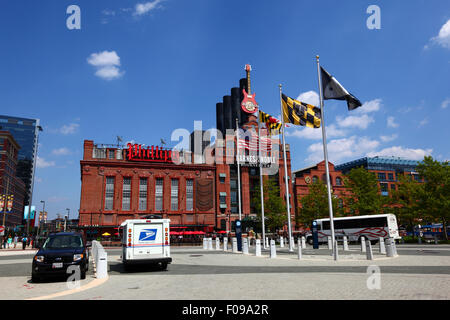 Pratt Street Kraftwerk bauen, Innenhafen, Baltimore, Maryland, USA Stockfoto