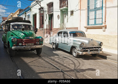 Horizontale Streetview in Santiago De Cuba, Kuba. Stockfoto