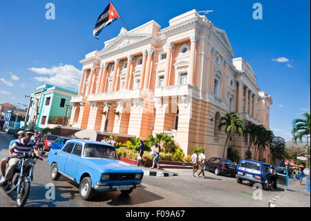 Horizontale Streetview in Santiago De Cuba, Kuba. Stockfoto