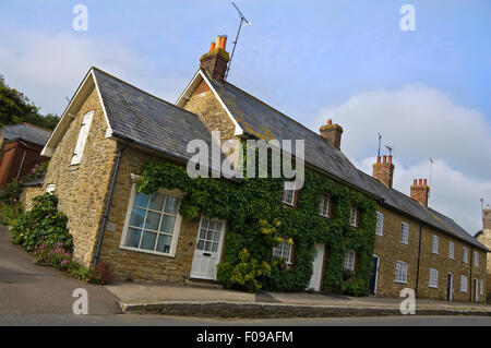 Horizontale Streetview im Dorf Abbotsbury Stockfoto