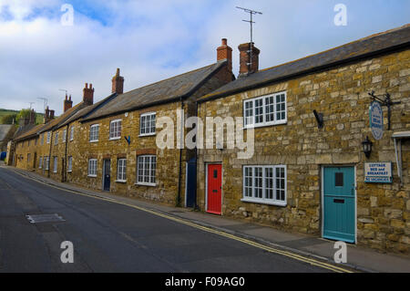 Horizontale Streetview im Dorf Abbotsbury Stockfoto