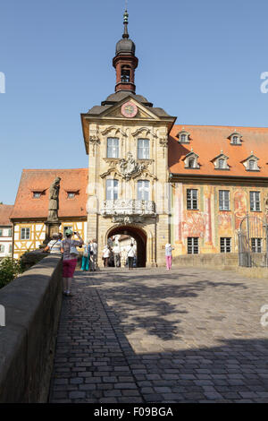 Altes Rathaus und die Obere Brücke, Bamberg, Bayern, Deutschland Stockfoto