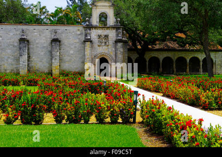 Gärten des Klosters St. Bernard de Clairvaux in North Miami Stockfoto