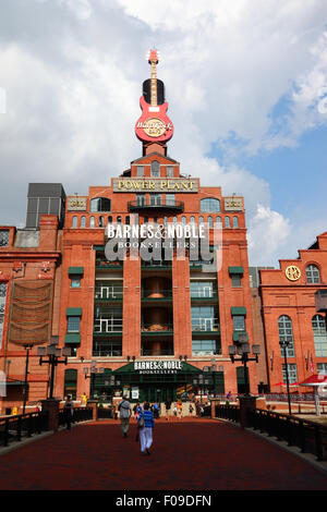 Pratt Street Kraftwerk bauen, Innenhafen, Baltimore, Maryland, USA Stockfoto