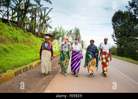 Völkermord Witwen kollektive, Lake Kivu Kaffeeregion, Ruanda Stockfoto