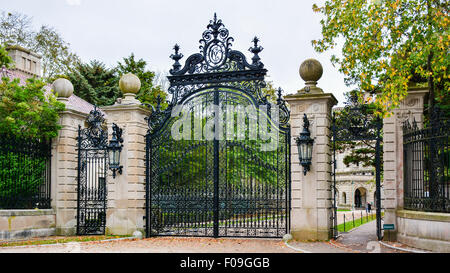Gate to The Breakers, Newport, Rhode Island Stockfoto