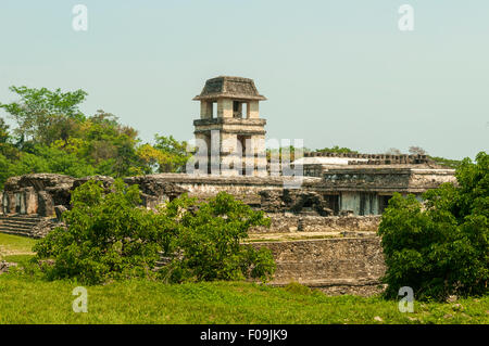 Astronomieturm im Palacio, Palenque, Mexiko Stockfoto