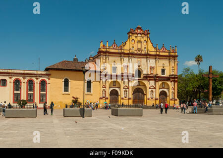 Catedral De La Nuestra Senora De La Asuncion, San Cristobal de las Casas, Mexiko Stockfoto