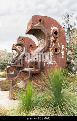 Stillgelegten Strahl Bieger auf Cockatoo Island Werft in Parramatta River, Sydney Harbour, New South Wales, Australien Stockfoto