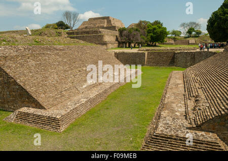 Sportplatz, Monte Alban, Mexiko Stockfoto