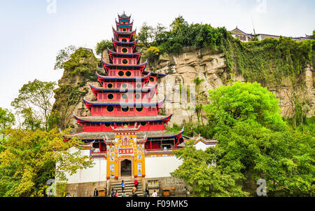 Shibaozhai Pagode, Chongqing, China Stockfoto