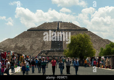 Die Sonnenpyramide, Teotihuacan, Mexiko Stockfoto