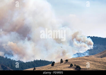 Ecke Creek Feuer brennt in der Nähe von Dayville, Oregon. Stockfoto