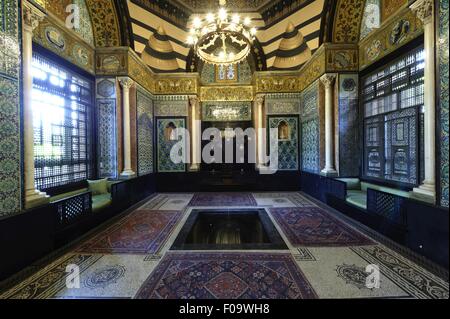 Innenräume der arabischen Hall, Leighton House Museum, London, UK Stockfoto