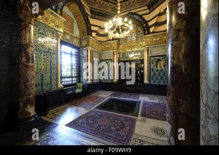 Innenräume der arabischen Hall, Leighton House Museum, London, UK Stockfoto