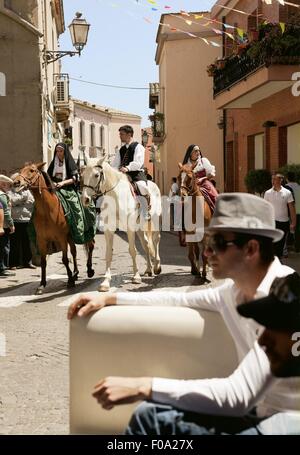 Umzug im fest der Efisio in Cagliari, Sardinien, Italien Stockfoto