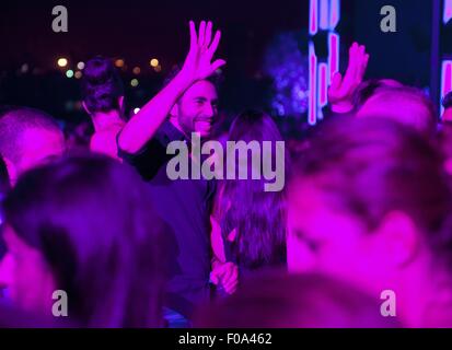 Menschen am Dach Skybar im Palm Beach Hotel, Beirut, Libanon Stockfoto