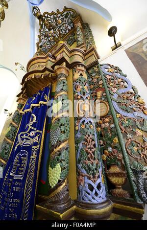 Ansicht der Thora-Schrein an Ari aschkenasische Synagoge, Safed, Israel Stockfoto