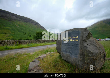 Wasdale Head Dorf Schild am Wasdale Head in der Seenplatte, Cumbria, UK Stockfoto