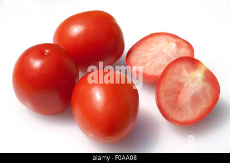 Roma-Tomaten, Romatomaten, Lycopersicon Esculentum; Stockfoto