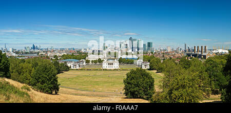 Skyline von London von Greenwich. Stockfoto