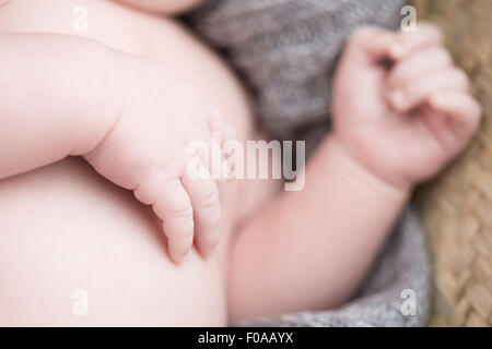 Nahaufnahme von Babys hand Stockfoto