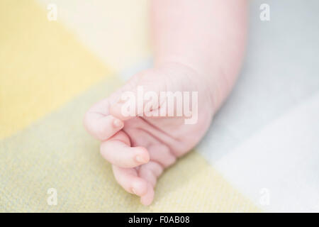 Nahaufnahme von Babys hand Stockfoto