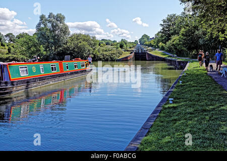 Caen Hill Flug von Sperren in der Nähe von Devizes Wiltshire. Stockfoto