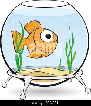 Goldfische im aquarium Stock Vektor