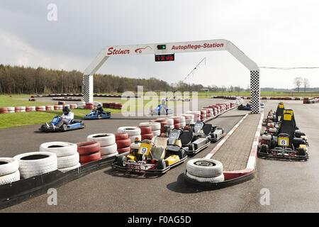 Kartbahn Schloss Dankern in Haren, Niedersachsen, Deutschland Stockfoto