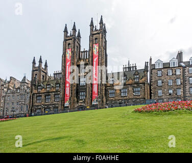 General Assembly Hall von der Church Of Scotland in Edinburgh Schottland während des Edinburgh Festivals August 2015 Stockfoto