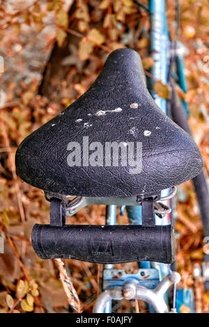 Gebrauchte Fahrrad in Unterholz bedeckt Stockfoto