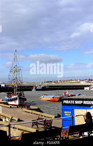 Piratenschiff, Bridlington Harbour, East Yorkshire Stockfoto