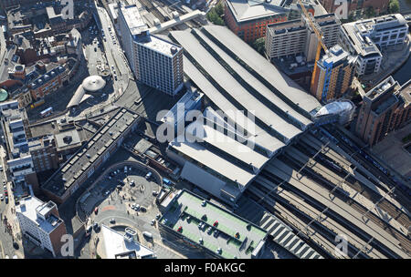 Luftaufnahme von Leeds City Station, Großbritannien Stockfoto