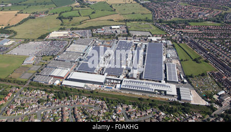 Luftaufnahme der Bentley Motors Luxus Auto Produktionsfabrik in Crewe, Cheshire, UK Stockfoto